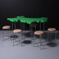 Shigeru Uchida LAND Dining Table & 5 Stools Set - Sold for $15,360 on 02-21-2026 (Lot 219).jpg